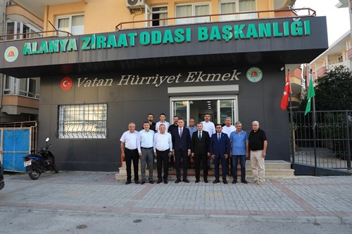 VALİ HULUSİ ŞAHİN ALANYA ZİRAAT ODASINI ZİYARET ETTİ